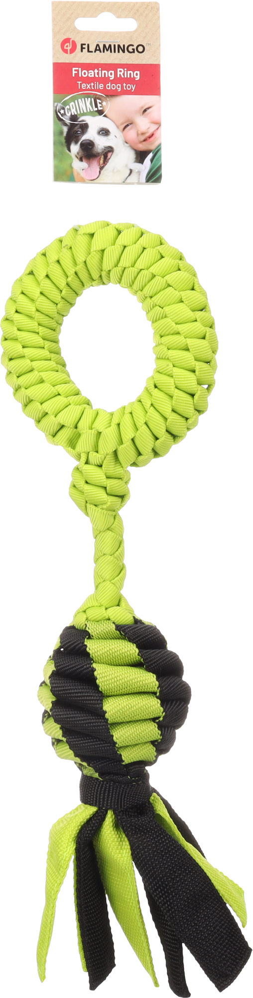 Flamingo Toy Rofas Ring & Rugby Woven Green & Black