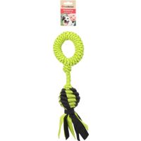 Flamingo Speelgoed Rofas Ring & Rugbybal Geweven Groen & Zwart