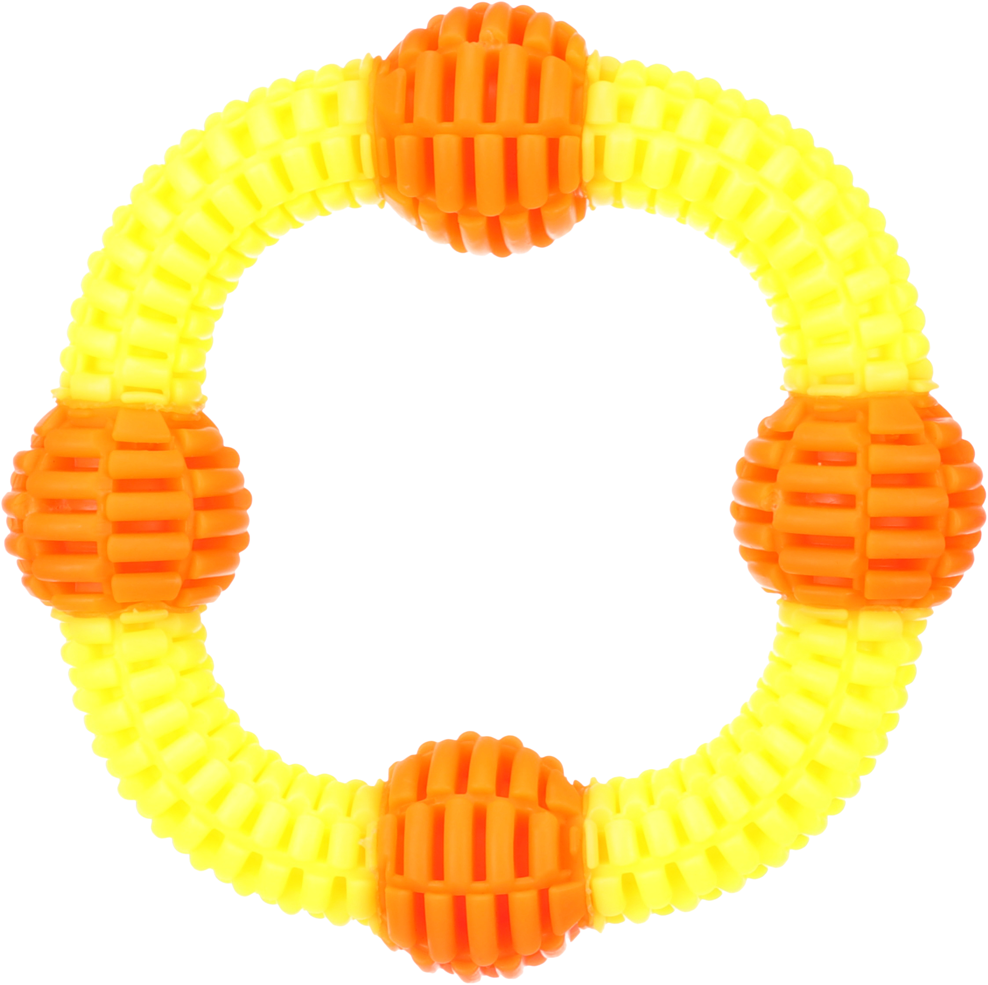 Flamingo Toy Lipa Ring with ball Yellow & Orange