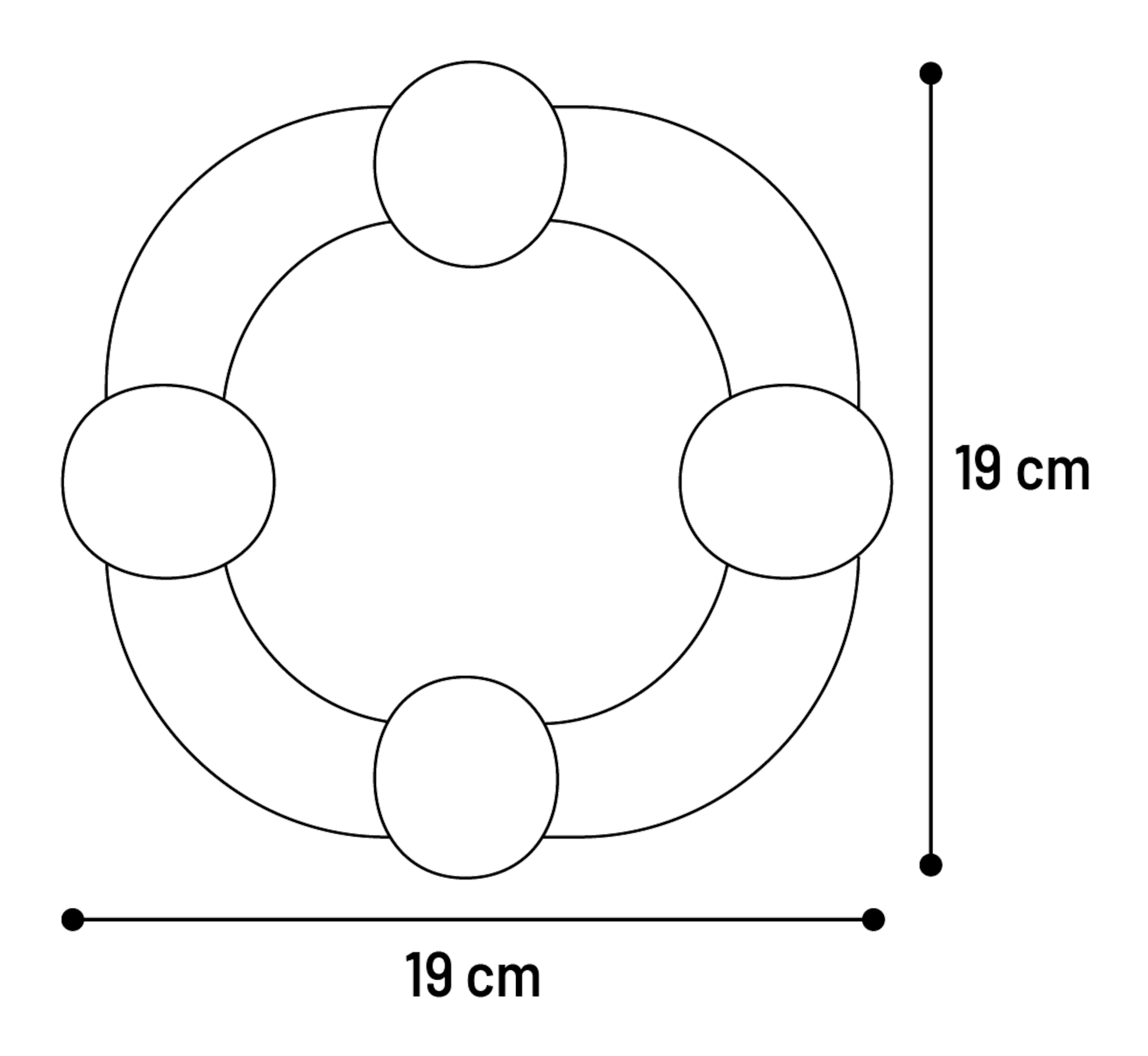 Flamingo Toy Lipa Ring with ball Yellow & Orange