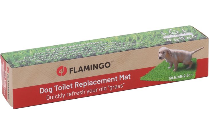 Flamingo Vervangkunstgrasmat voor huisdierentoilet Pelou Groen