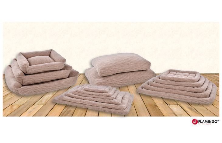 Flamingo Kissen Jacquard Rechteck Taupe