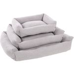 Panier Jacquard Rectangle Gris