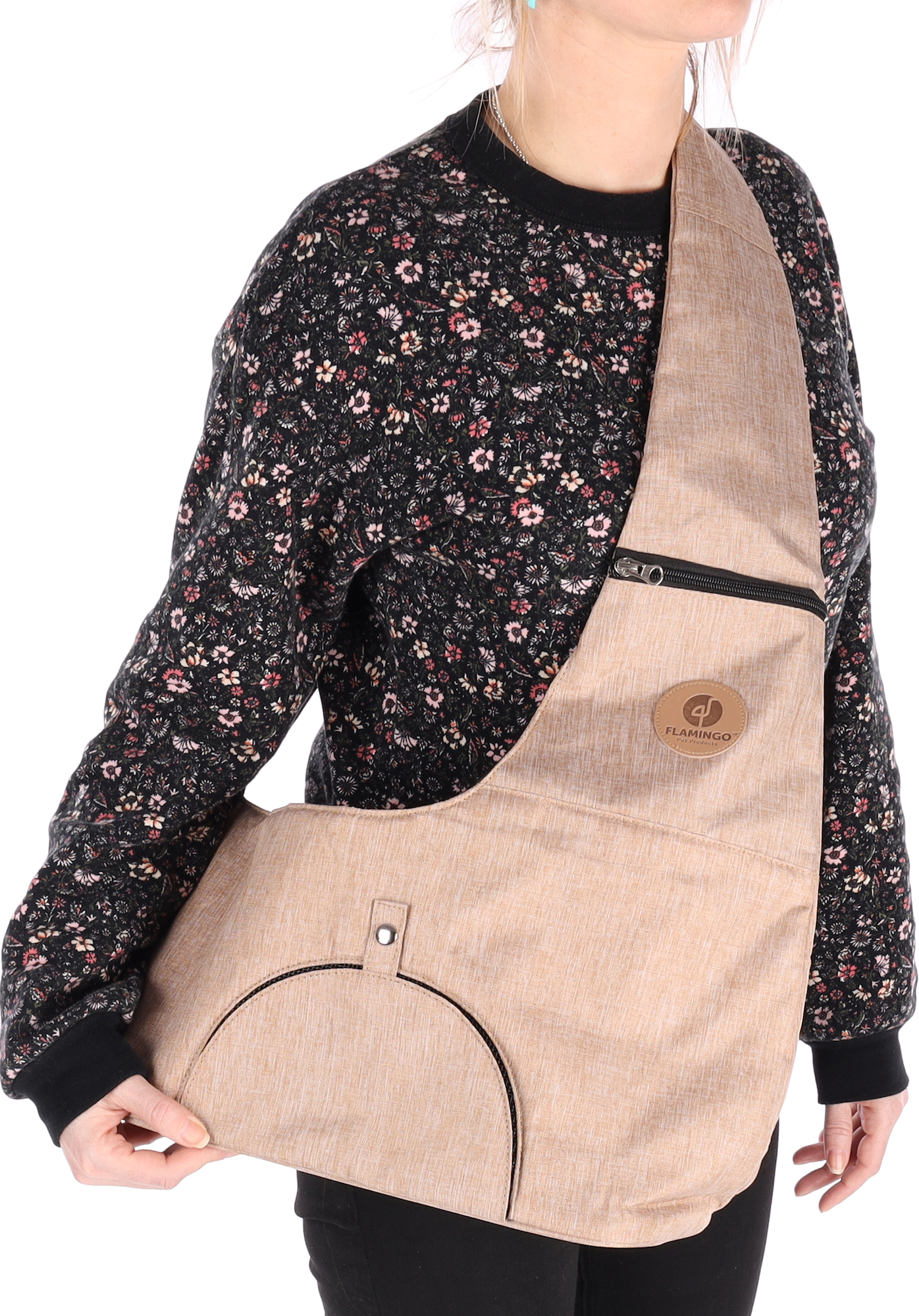 Flamingo Front carrier Kanga Beige