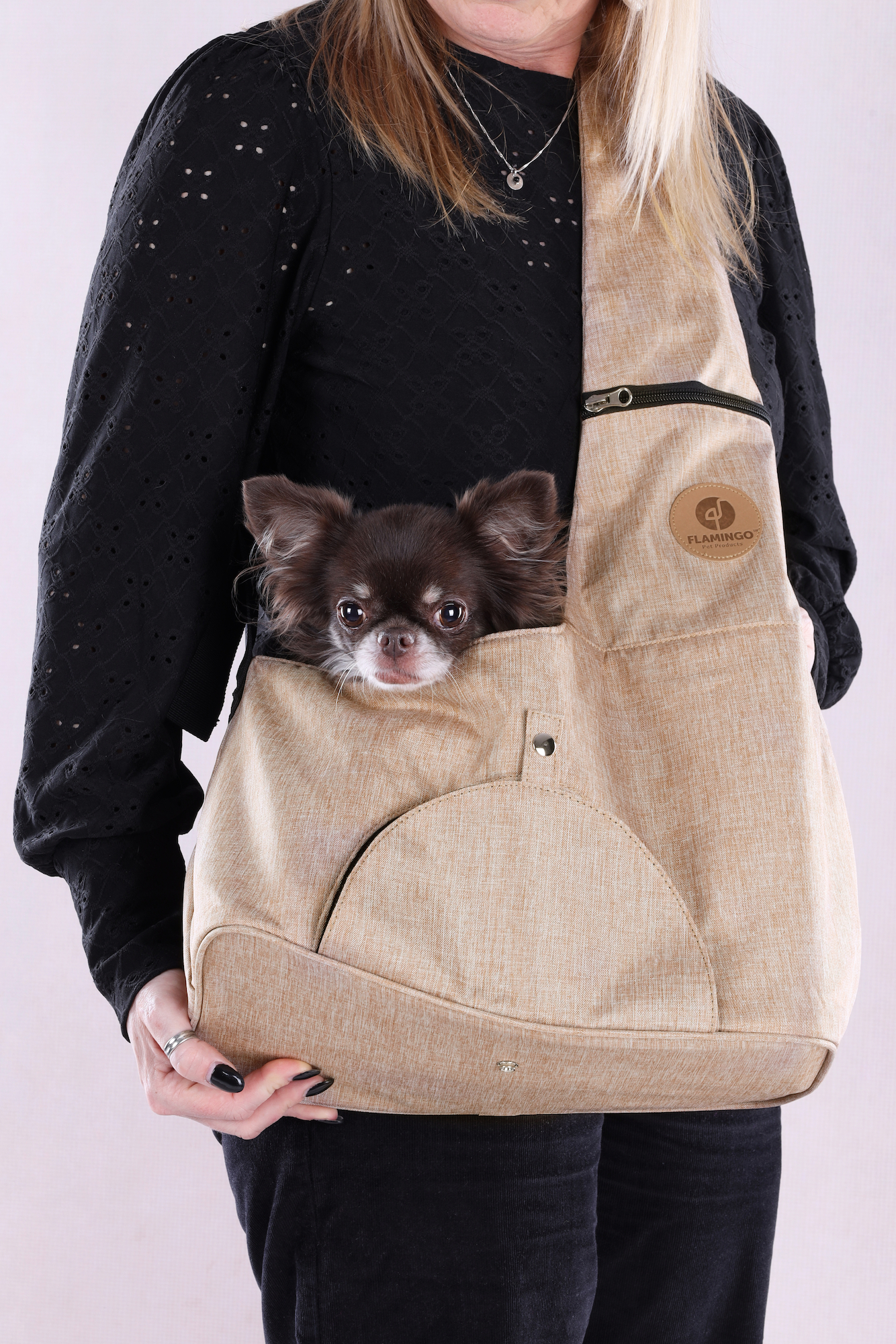 Flamingo Front carrier Kanga Beige