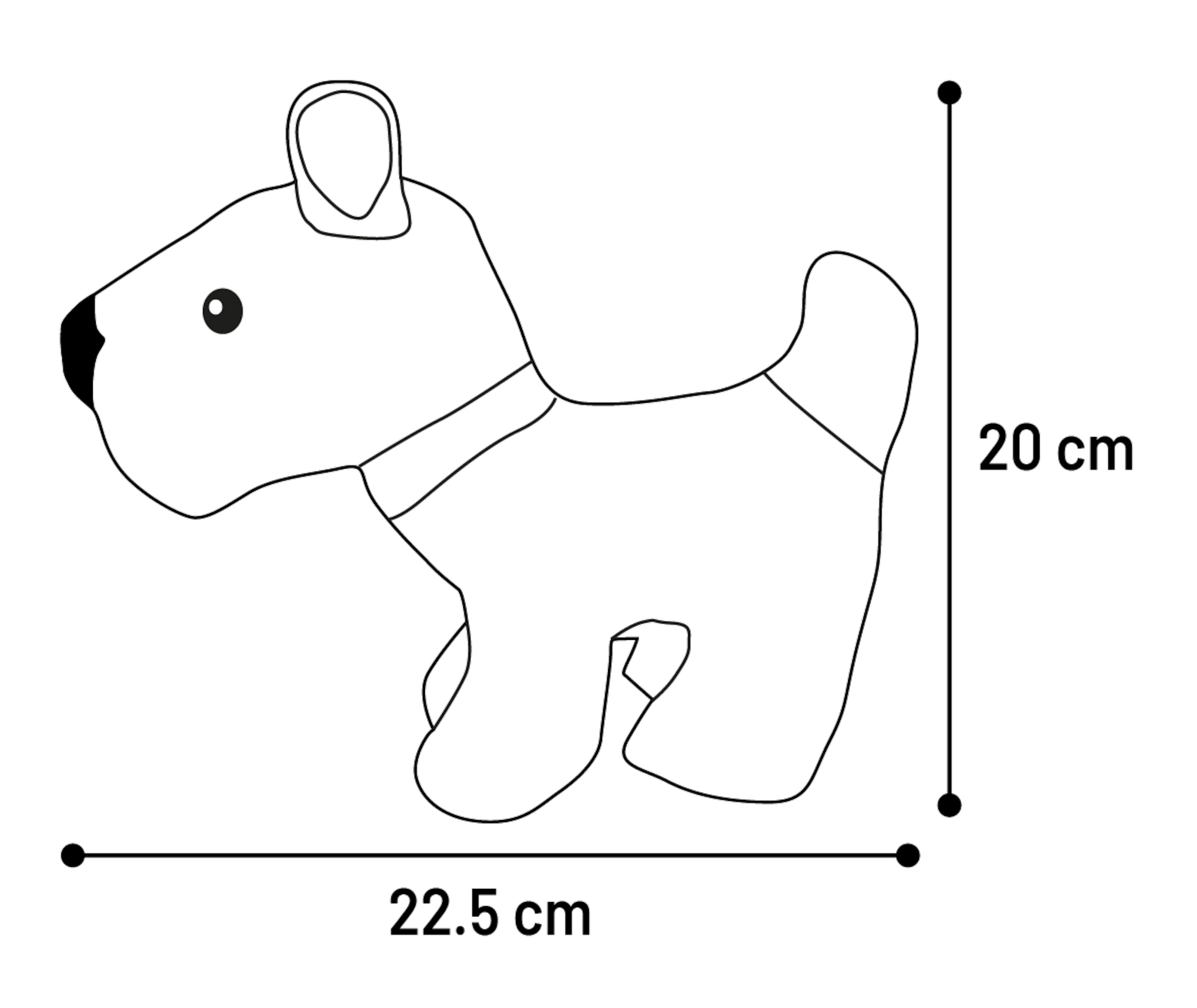 Flamingo Toy Britta Dog Grey