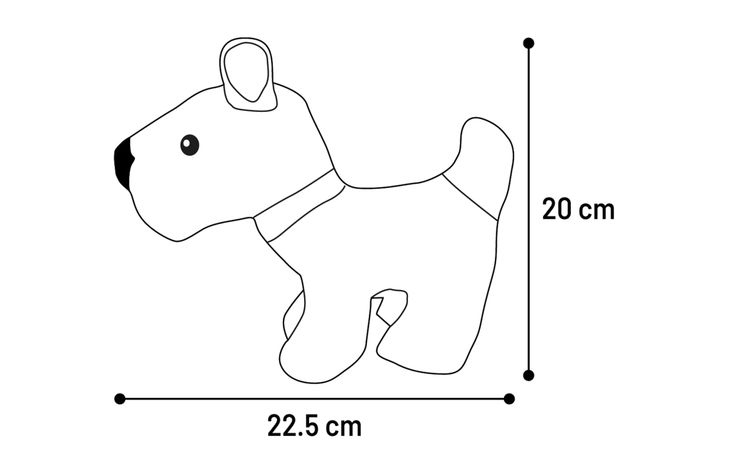 Flamingo Toy Britta Dog Grey