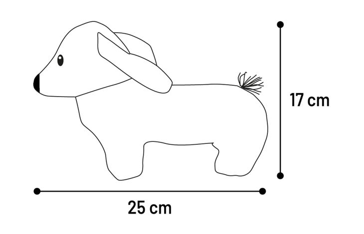 Flamingo Toy Britta Dog Grey