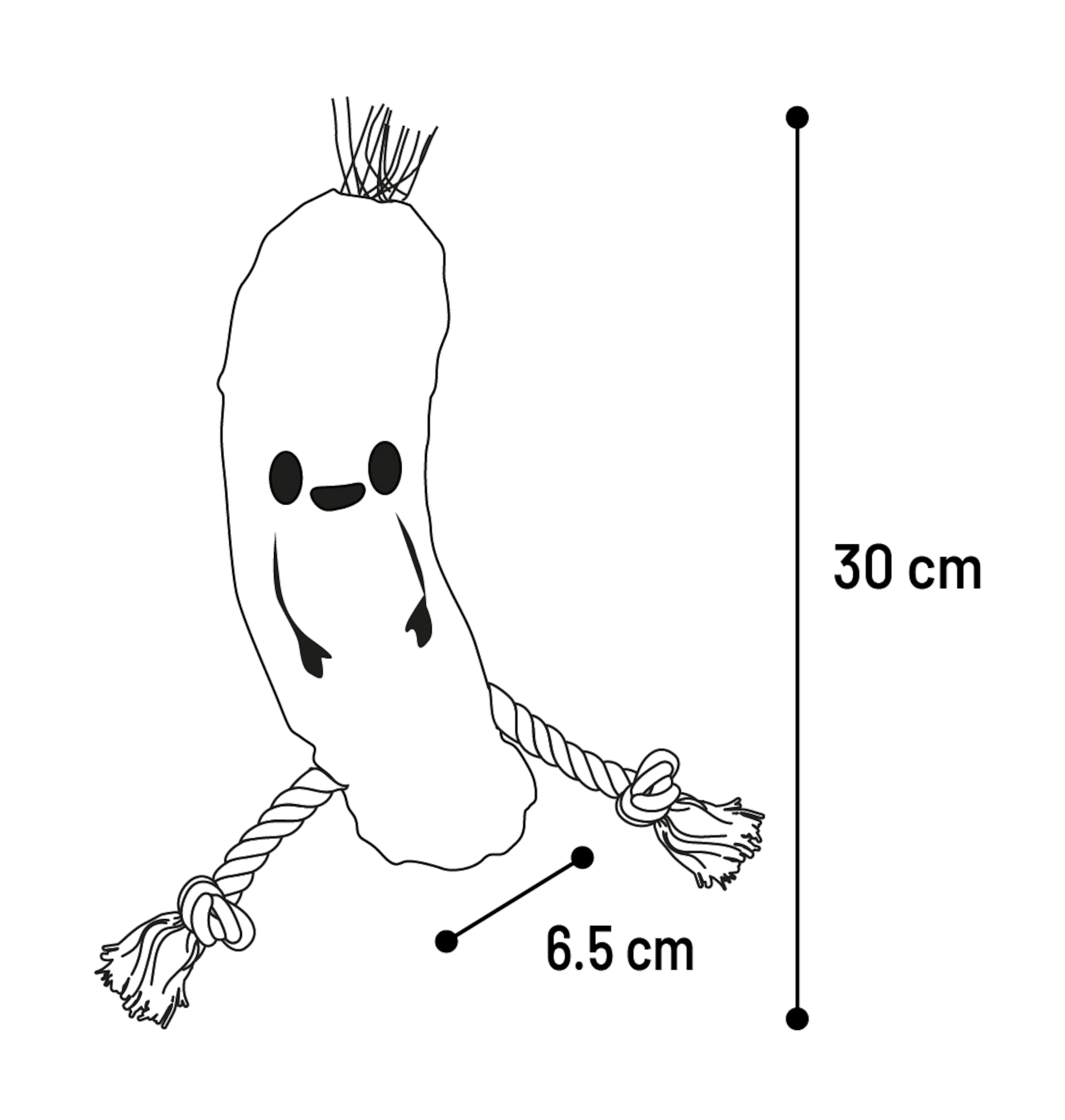 Flamingo Speelgoed Bubto Augurk met touw Groen