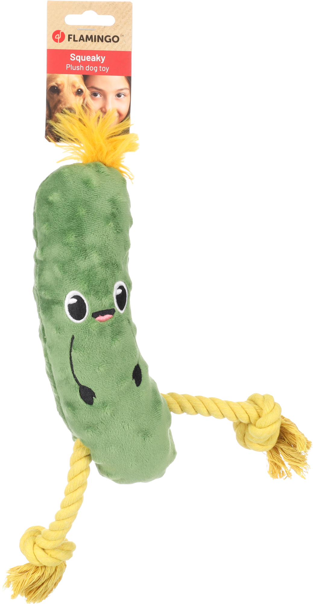 Flamingo Speelgoed Bubto Augurk met touw Groen