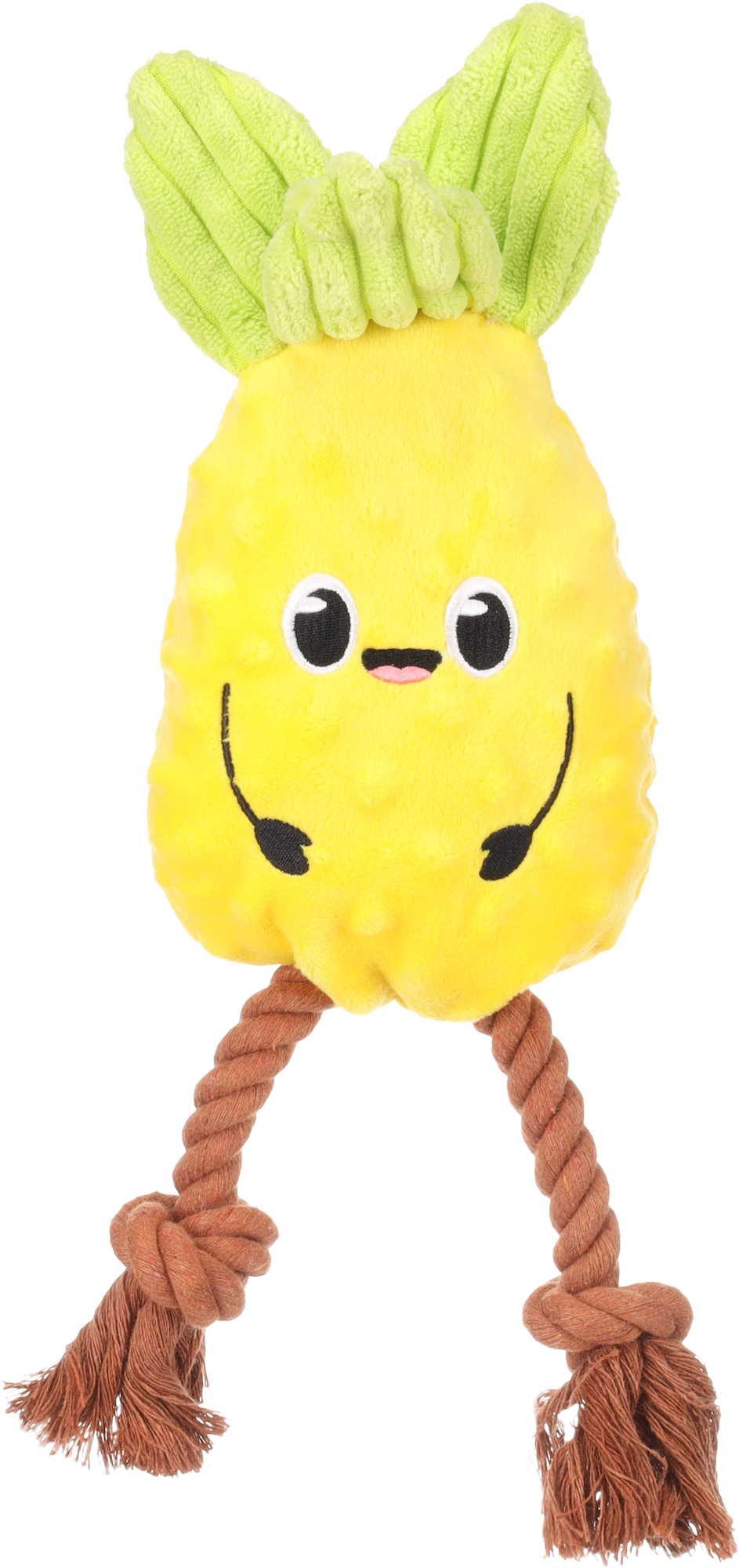 Flamingo Speelgoed Bubto Ananas met touw Geel