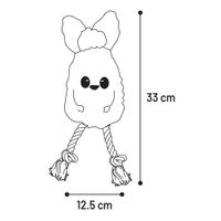 Flamingo Speelgoed Bubto Ananas met touw Geel