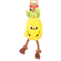 Flamingo Speelgoed Bubto Ananas met touw Geel