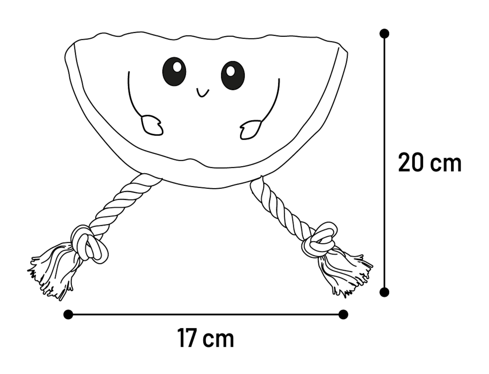 Flamingo Giocattolo Bubto Anguria con corda Rosso