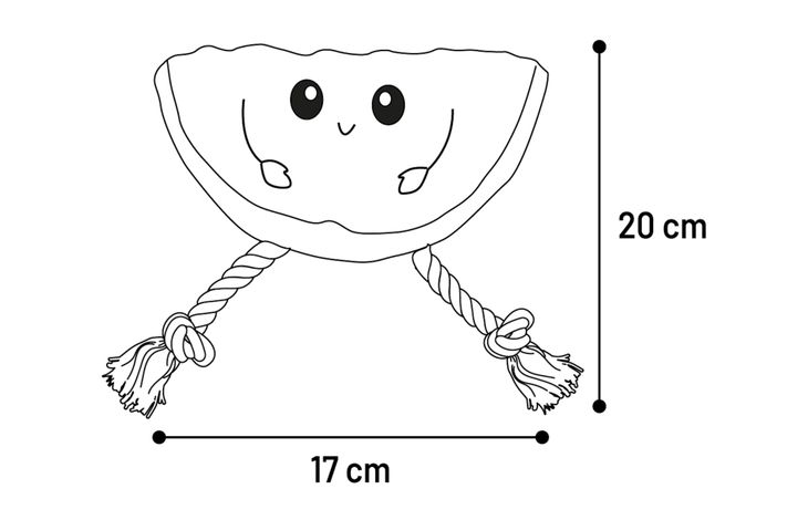 Flamingo Giocattolo Bubto Anguria con corda Rosso
