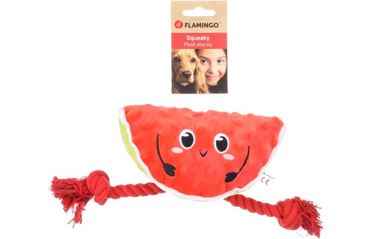 Flamingo Giocattolo Bubto Anguria con corda Rosso