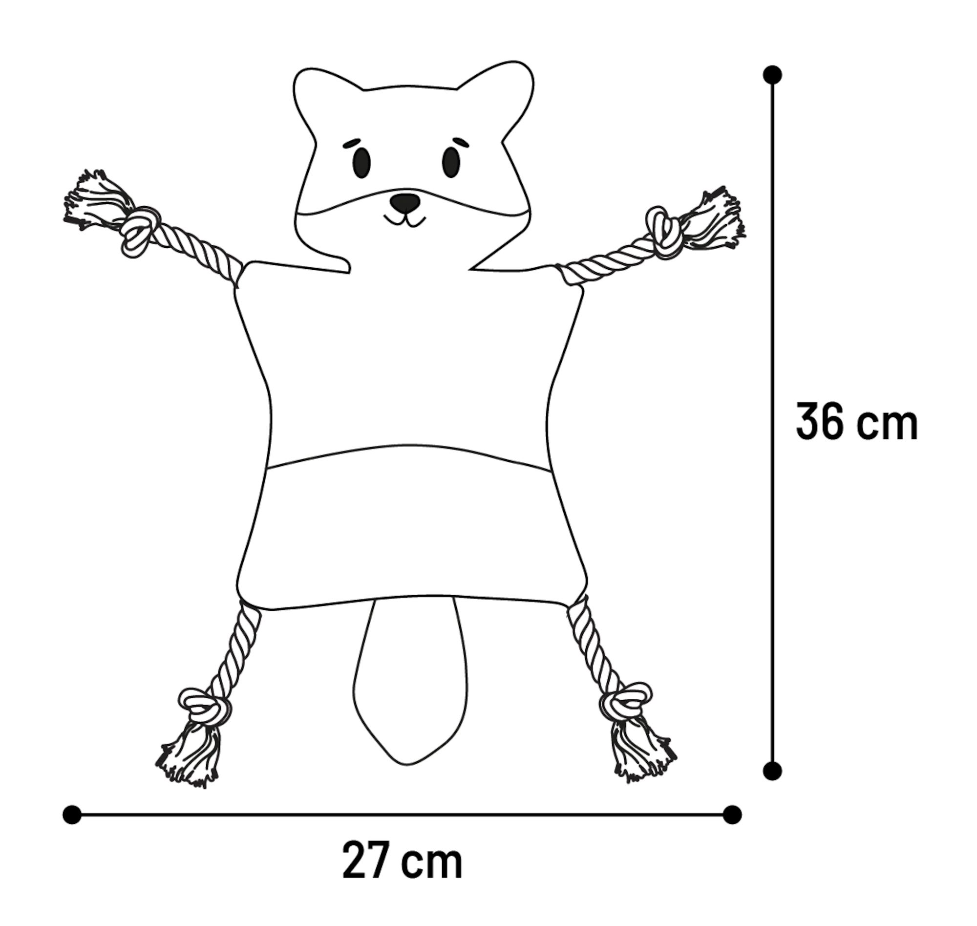 Flamingo Jouet Wigri Ours avec corde Beige