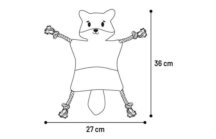 Flamingo Jouet Wigri Ours avec corde Beige