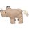 Toy Wigri Rhinoceros with rope Beige