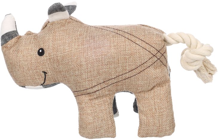 Flamingo Spielzeug Wigri Nashorn mit Seil Beige
