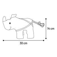 Flamingo Spielzeug Wigri Nashorn mit Seil Beige