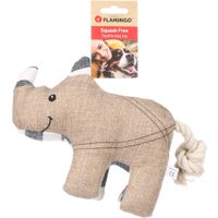 Flamingo Spielzeug Wigri Nashorn mit Seil Beige