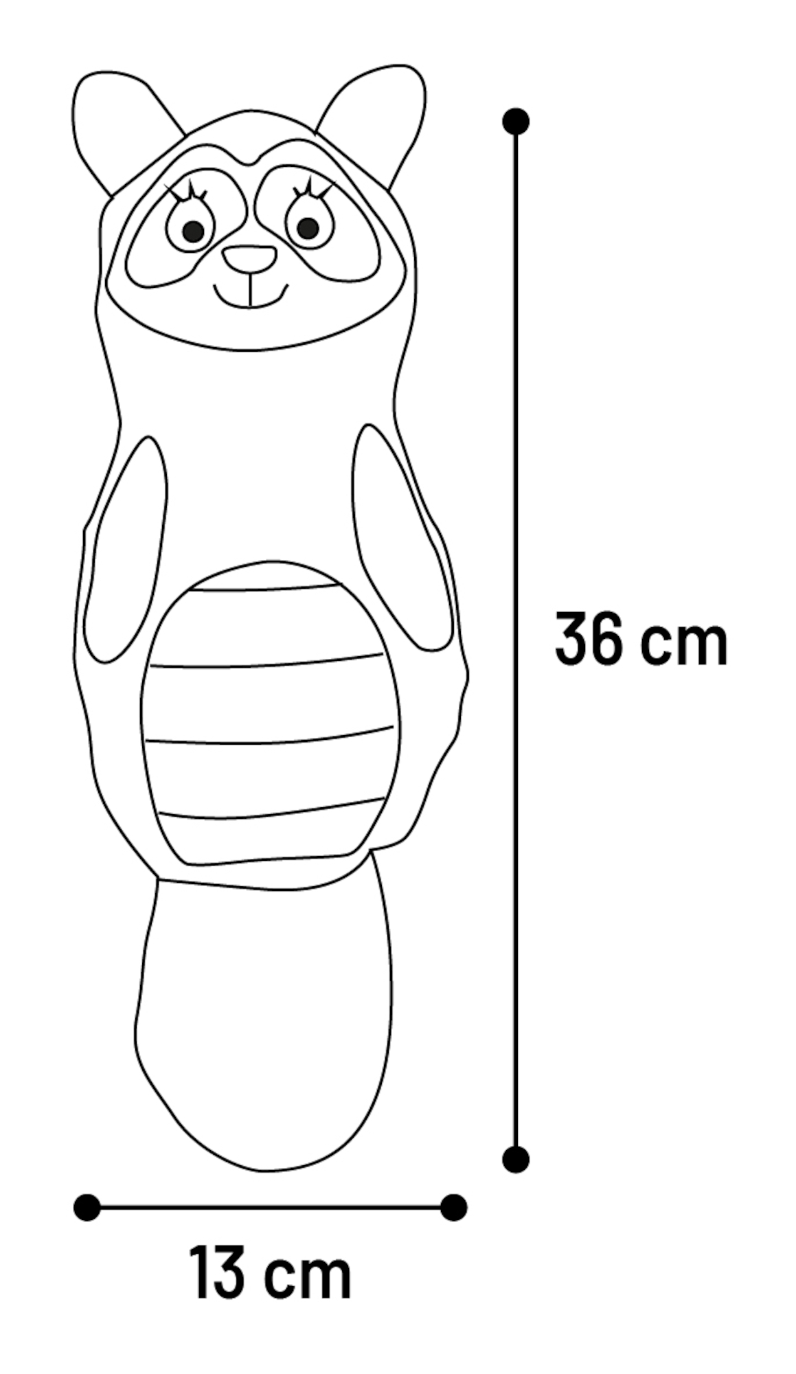 Flamingo Toy Wigri Racoon Beige