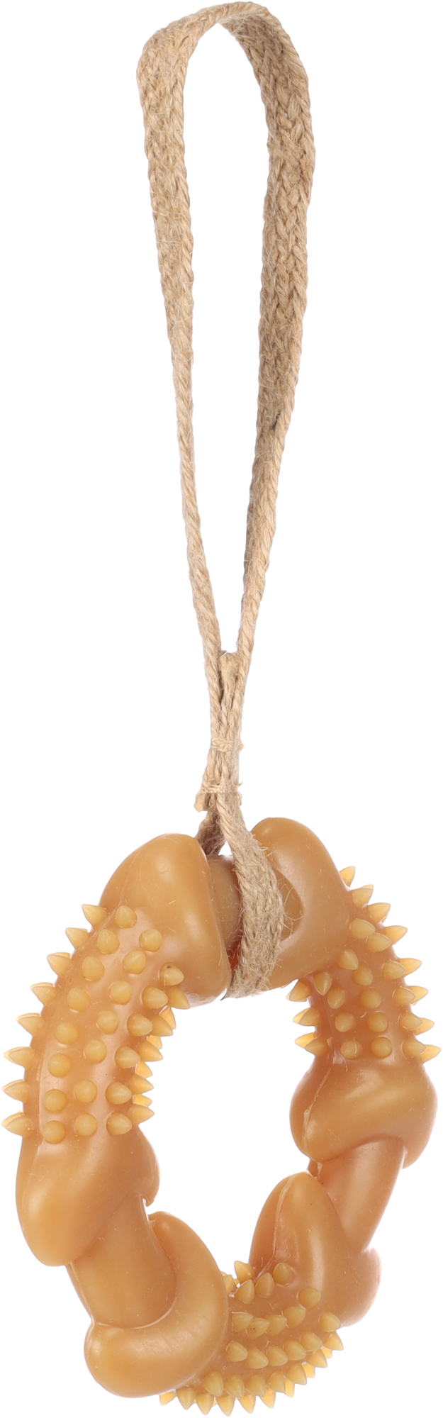 Flamingo Toy Guma Ring with rope Brown