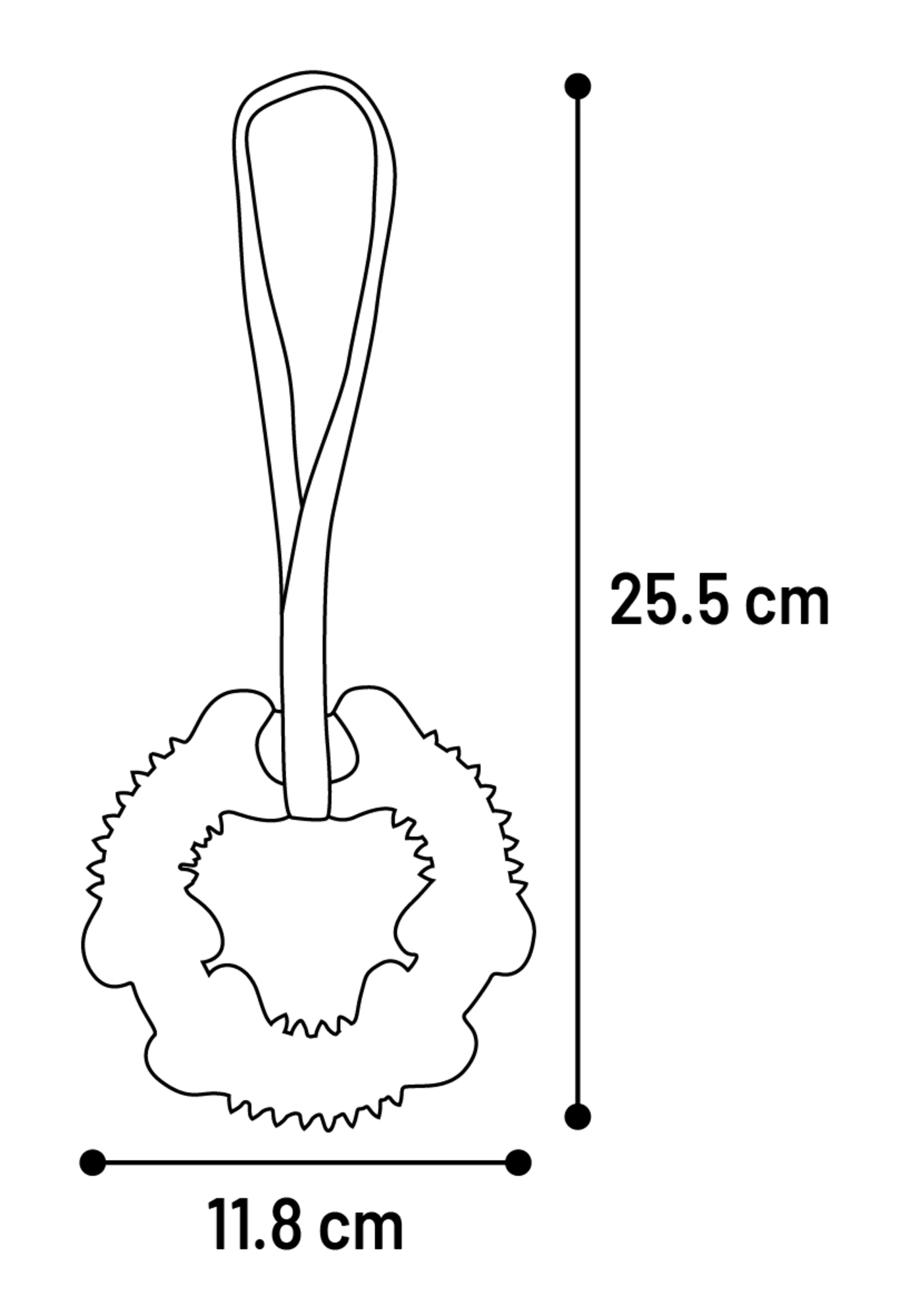 Flamingo Toy Guma Ring with rope Brown