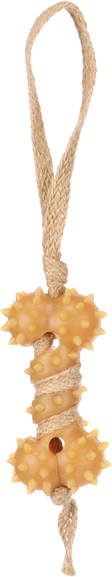 Flamingo Toy Guma Bone with rope Brown