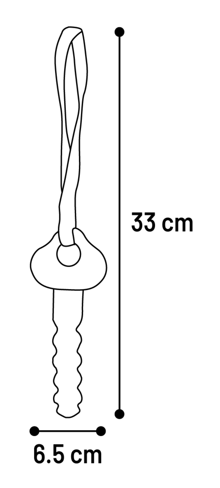 Flamingo Toy Guma Key with rope Brown