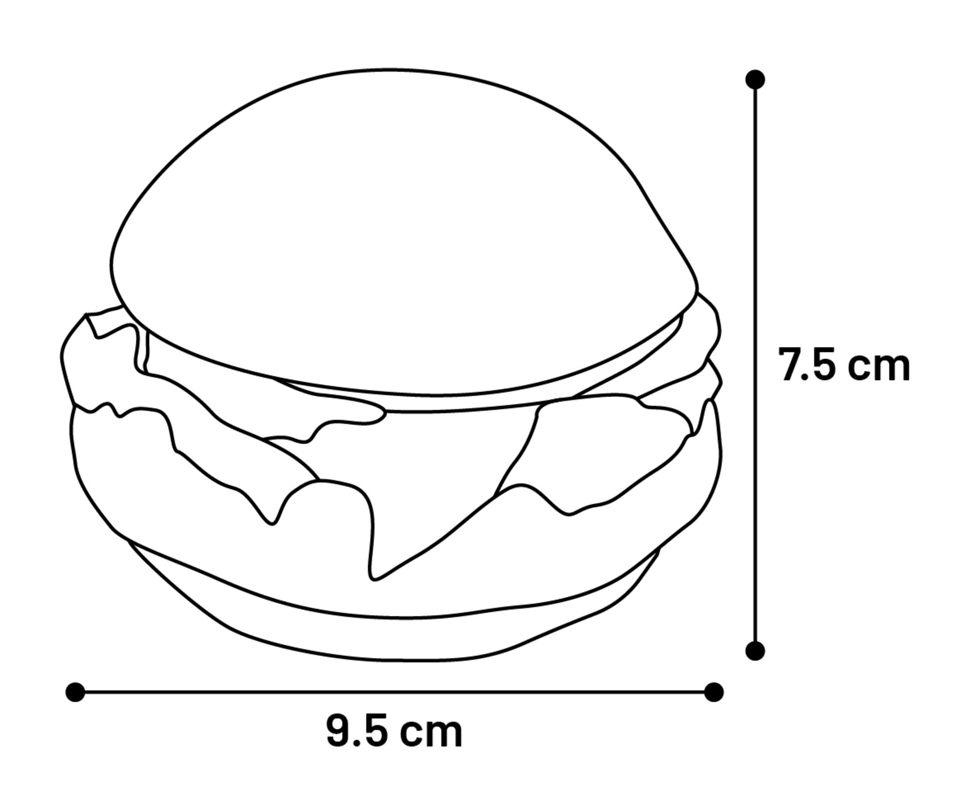 Flamingo Jouet Brefa Hamburger & Sandwich Jaune