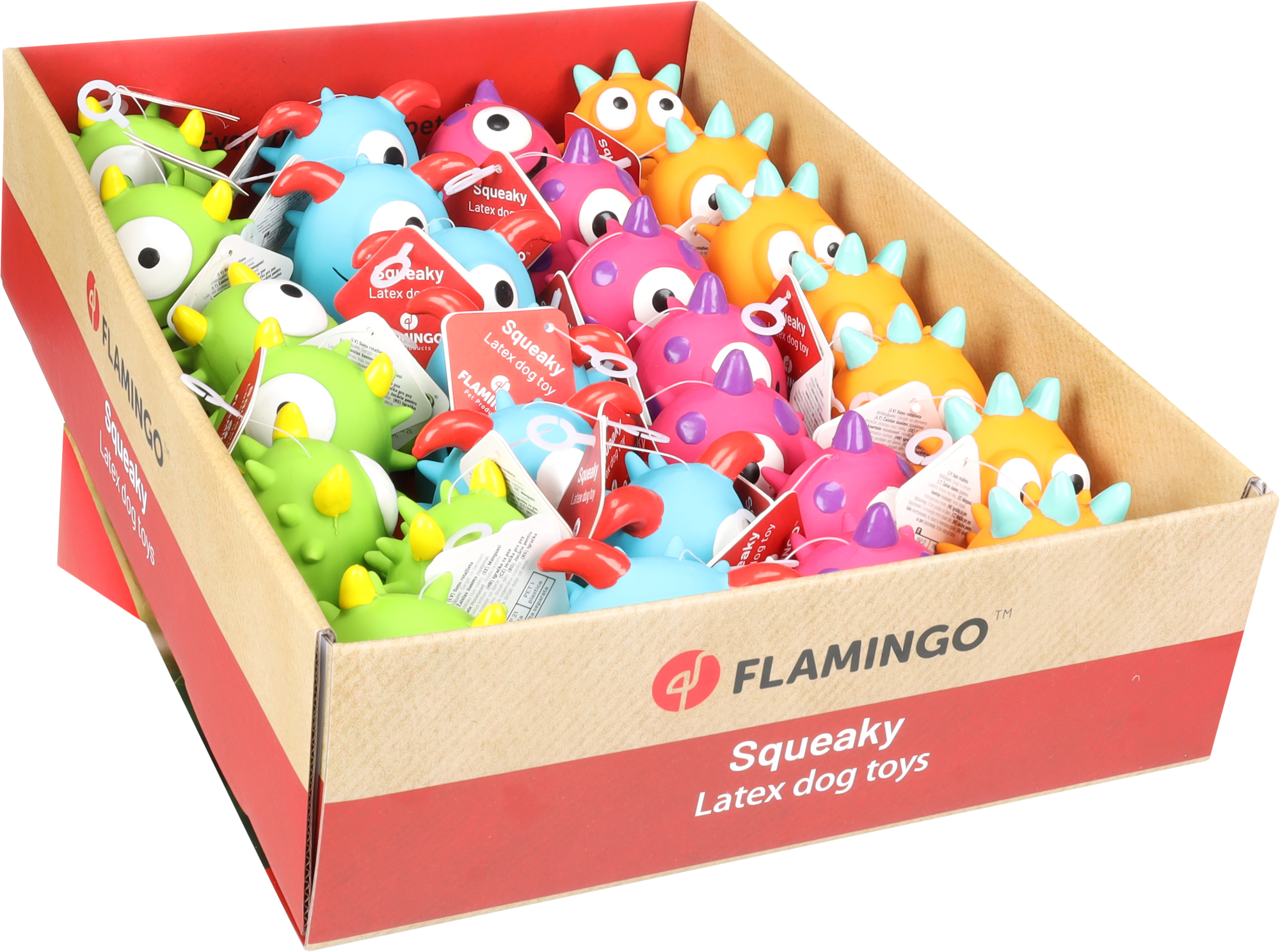 Flamingo Speelgoed Bibber Monster Meerdere kleuren