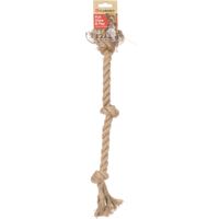 Flamingo Speelgoed  Kush Touw met 3 knopen Bruin