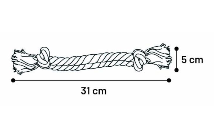 Flamingo Giocattolo  Kush Corda doppia con 2 nodi Marrone