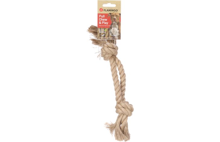 Flamingo Giocattolo  Kush Corda doppia con 2 nodi Marrone