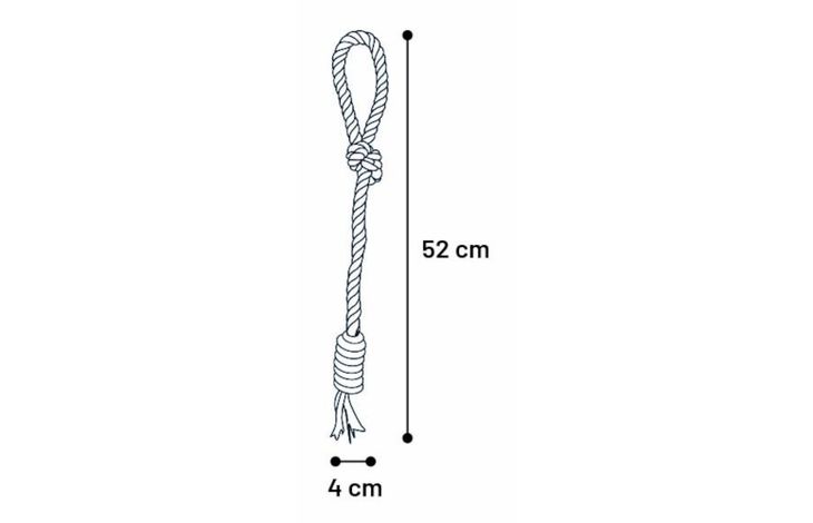 Flamingo Giocattolo  Kush Corda da tirare con 2 nodi Twist Marrone