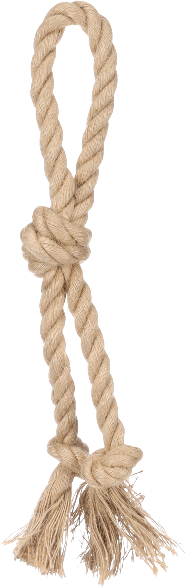 Flamingo Toy  Kush Tug rope with 3 knots Brown