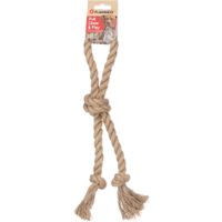 Flamingo Speelgoed  Kush Trektouw met 3 knopen Bruin