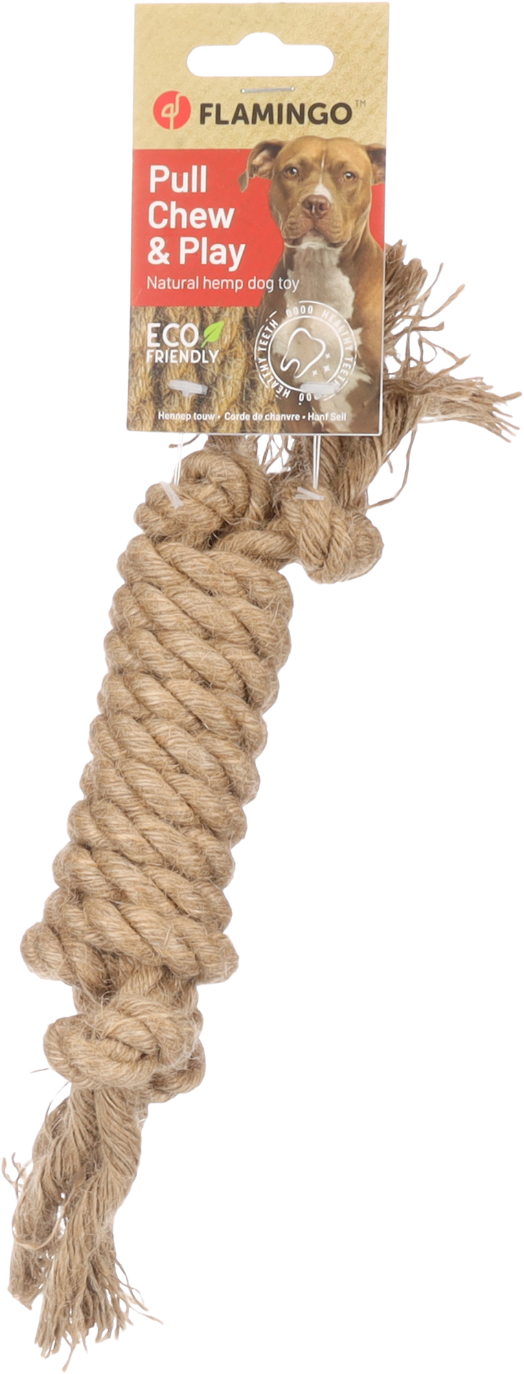 Flamingo Toy  Kush Cord with 4 knots Twist Brown