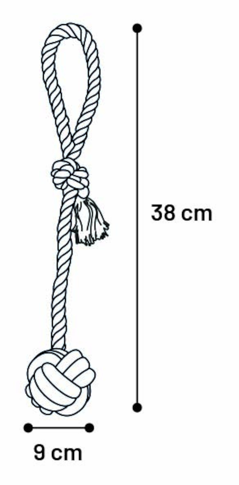 Flamingo Jouet  Kush Corde à tirer & Balle nouée Brun