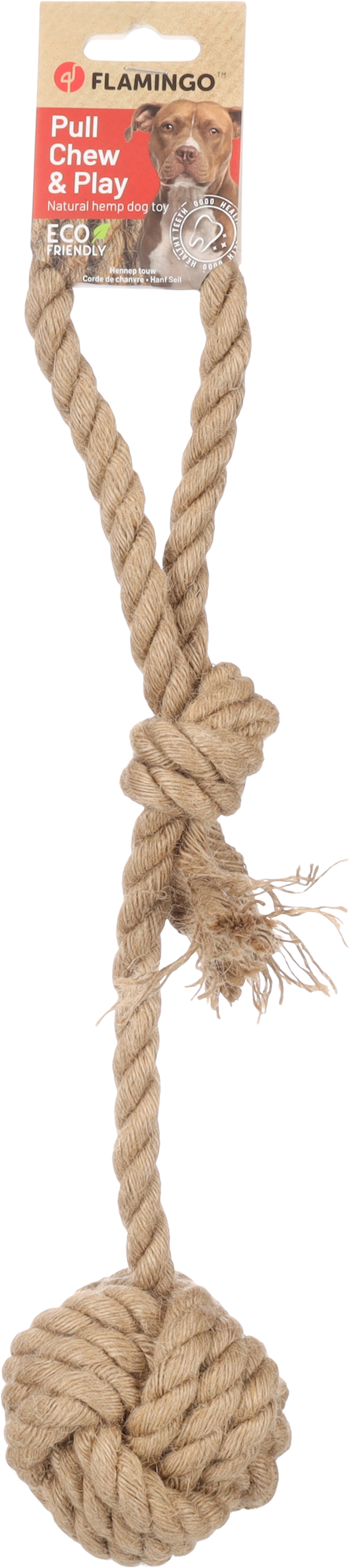 Flamingo Jouet  Kush Corde à tirer & Balle nouée Brun