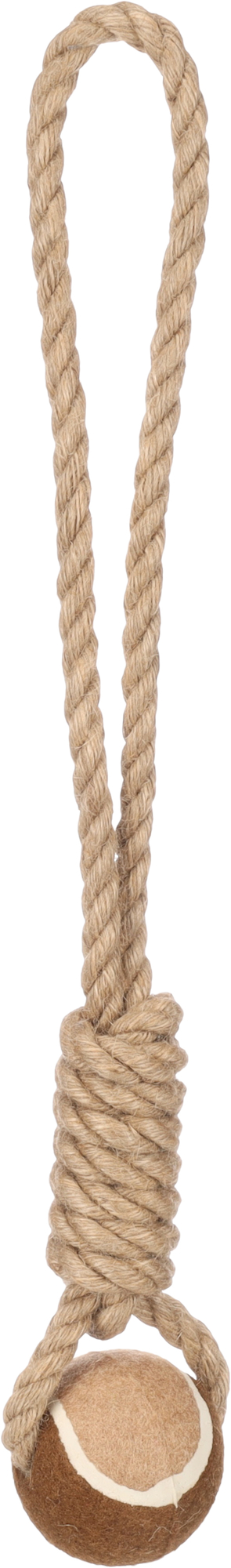 Flamingo Toy  Kush Tug rope Twist with ball Brown
