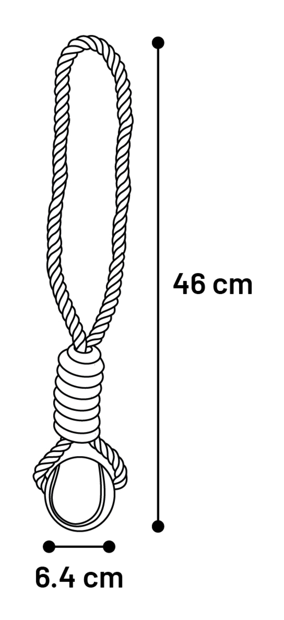 Flamingo Toy  Kush Tug rope Twist with ball Brown