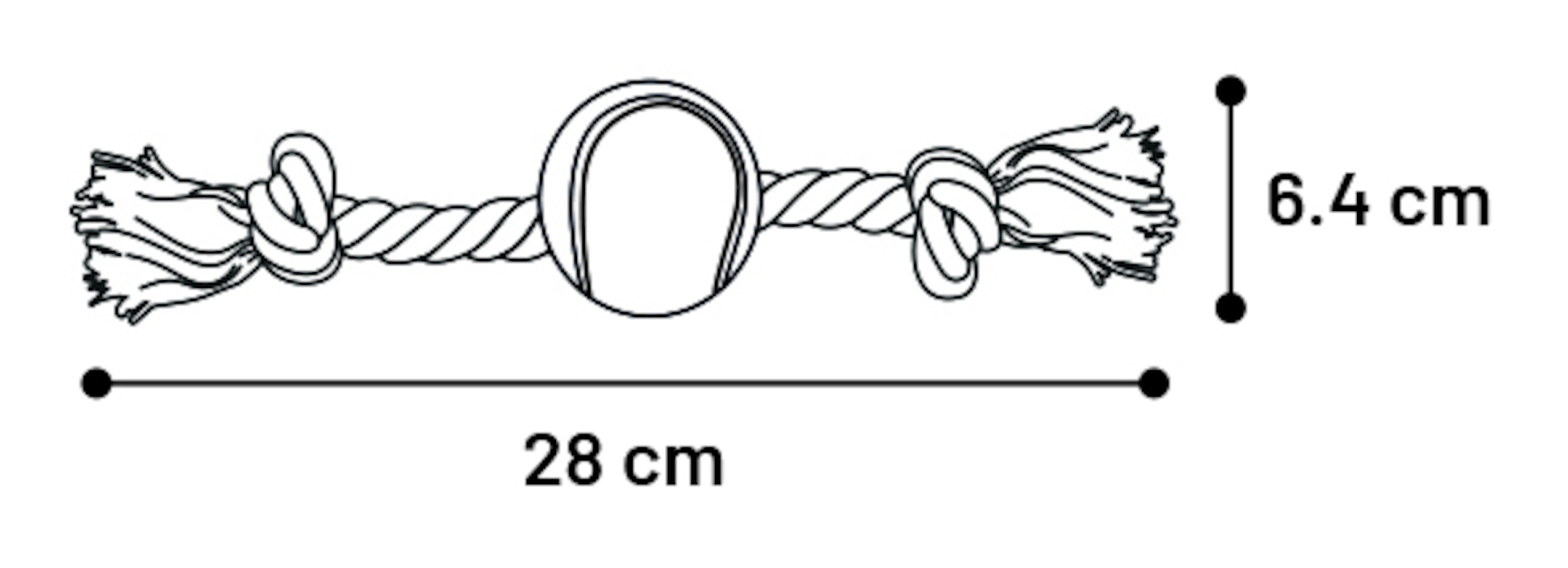 Flamingo Toy  Kush Cord with 2 knots Brown