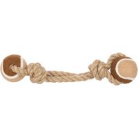 Flamingo Speelgoed  Kush Touw Duo tennis met 2 knopen Bruin