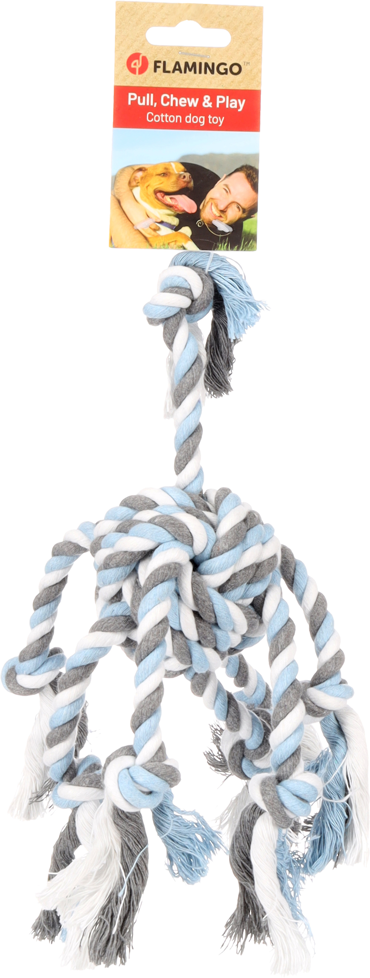 Flamingo Toy  Jim Knotted ball Octopus Blue