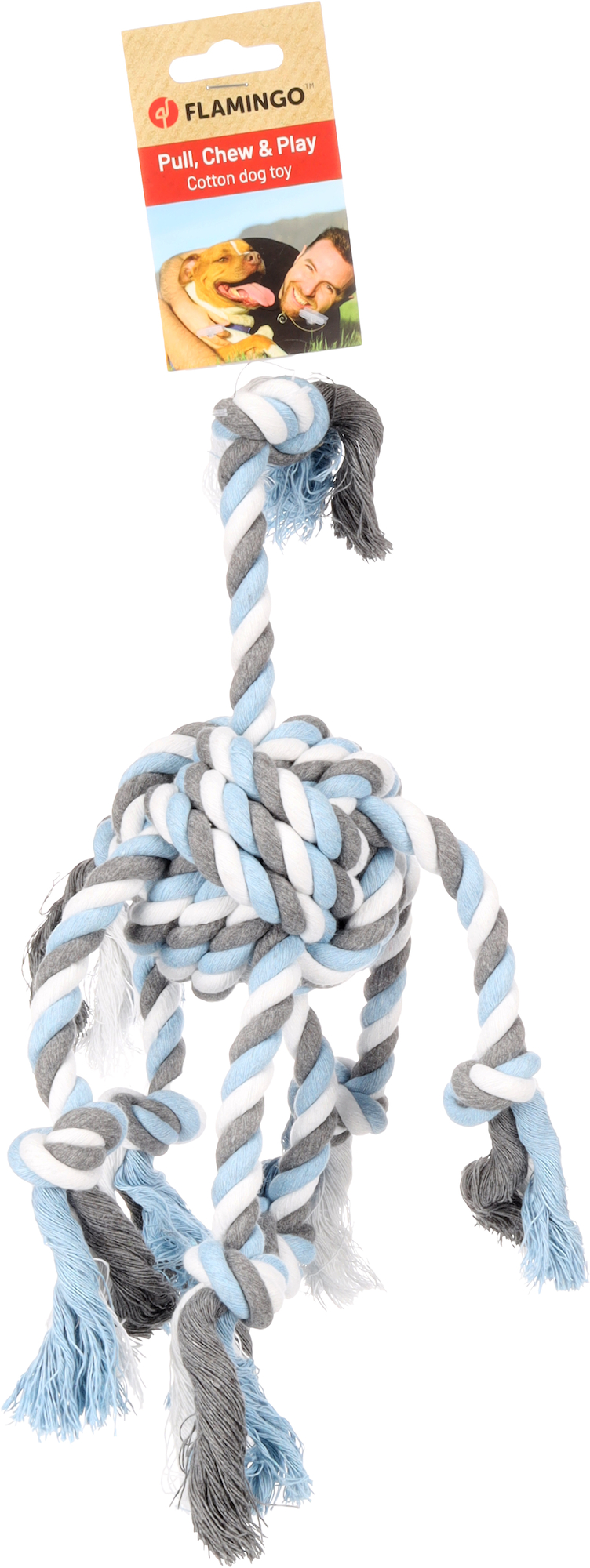 Flamingo Toy  Jim Knotted ball Octopus Blue