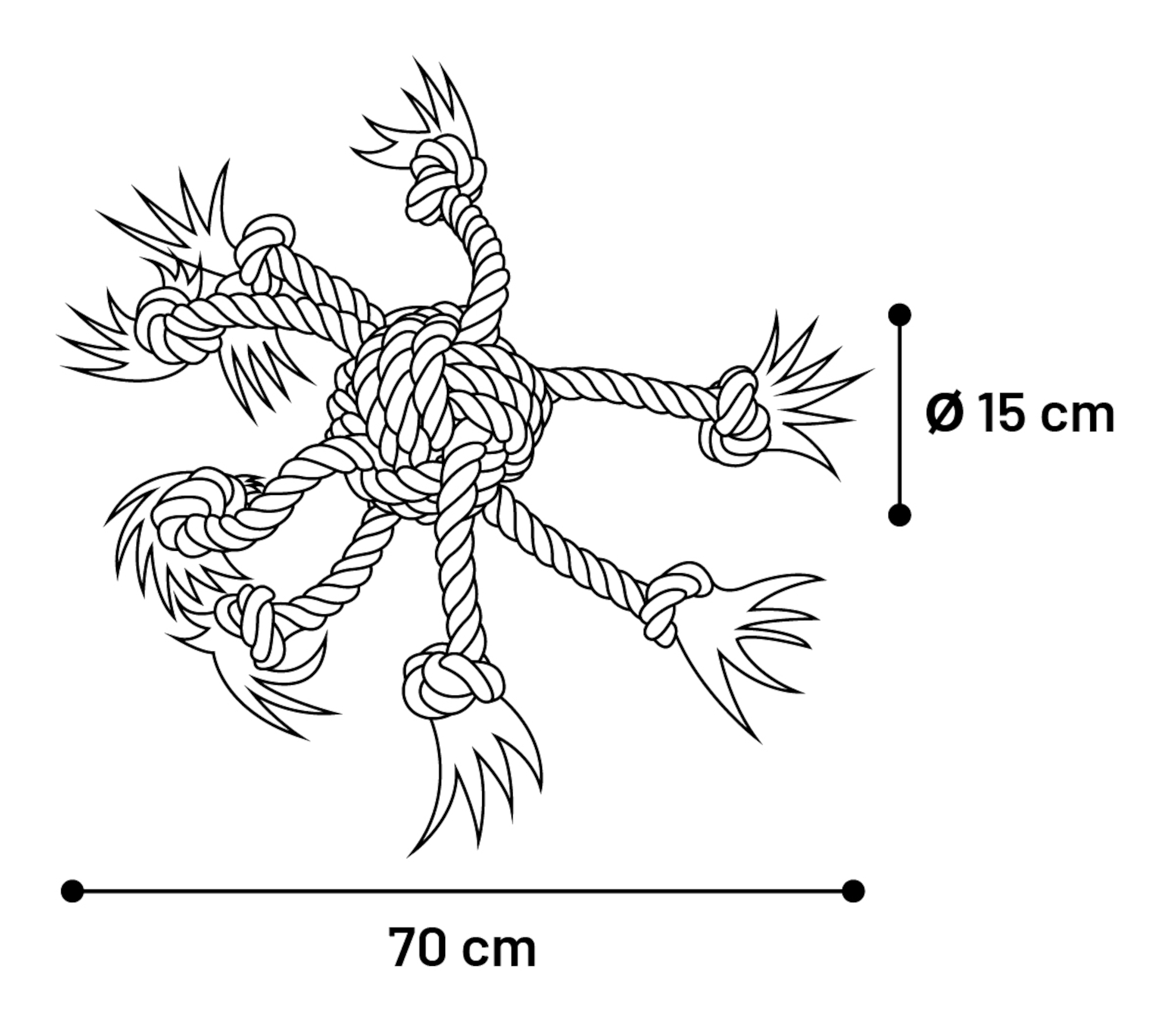 Flamingo Toy  Jim Knotted ball Octopus Blue