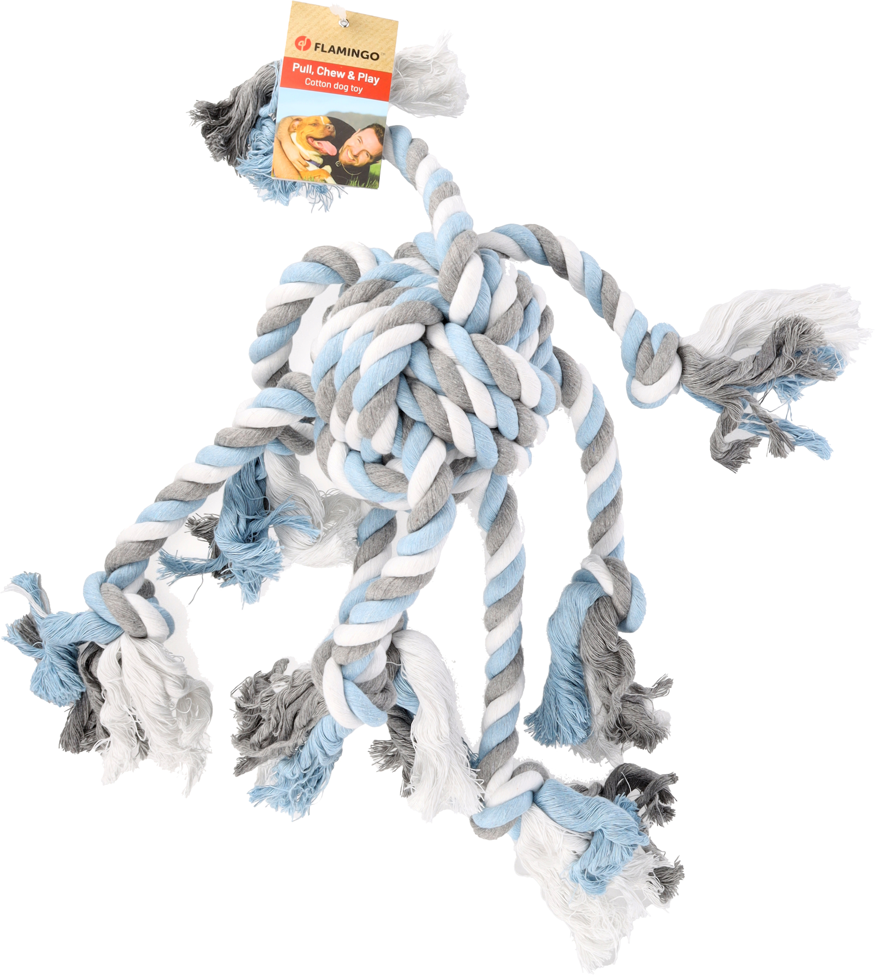 Flamingo Toy  Jim Knotted ball Octopus Blue